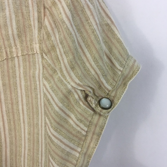 Michael Kors Top Pearl Snap 10 | M S/S Metallic - Picture 6 of 6